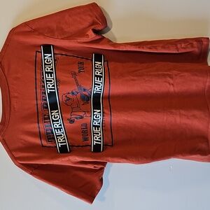 True Religion Large Rust Short Sleeve Shirt